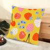 Strawberry Pattern Cushion Cover Soft Short Plush Pillow Cover Smooth Cozy Texture Aesthetic Cushion Case Home Decor