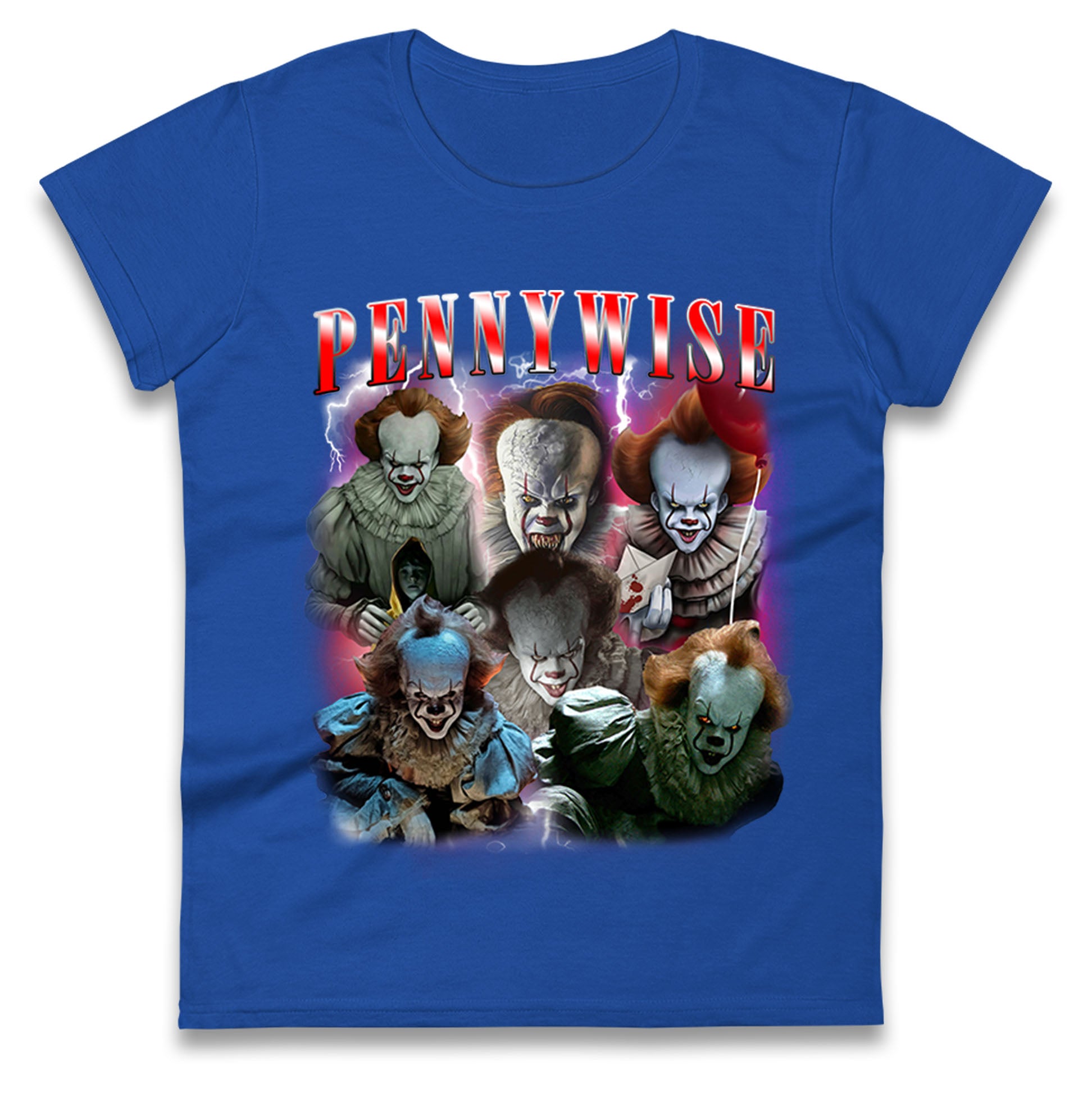 

The Clown Pennywise Scary Halloween Bootleg Womens T Shirt Mens Tops Tees Unisex 4XL