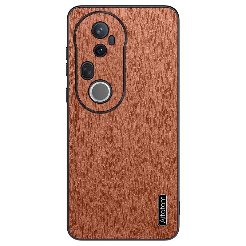 For vivo S20 Pro 5G Case Wood Texture PU Leather Coated PC TPU Phone Cover
