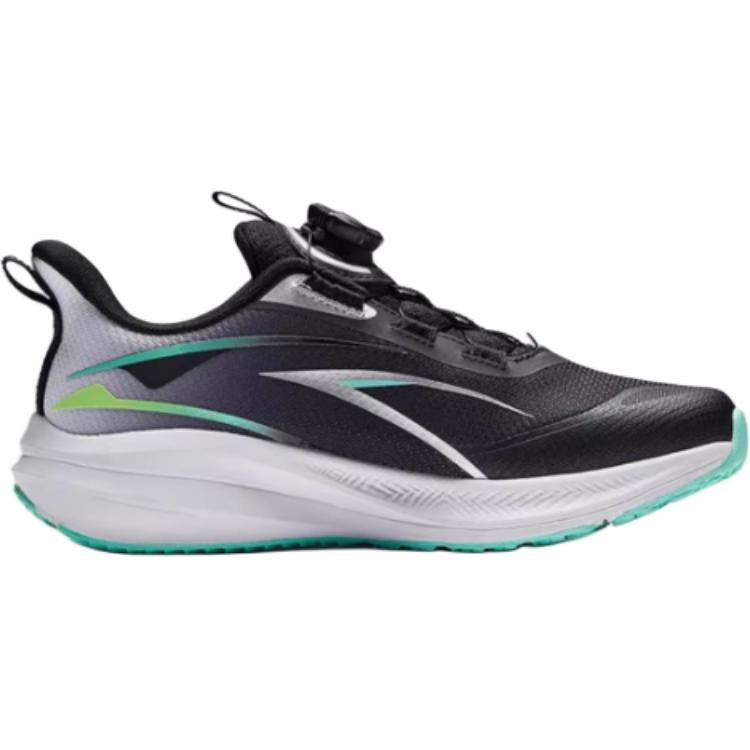 Anta Kids Hailang Comfortable Versatile Anti-Kick Shock-Absorbing Low-Top Running Shoes Men running shoes Black Green 312445509-4