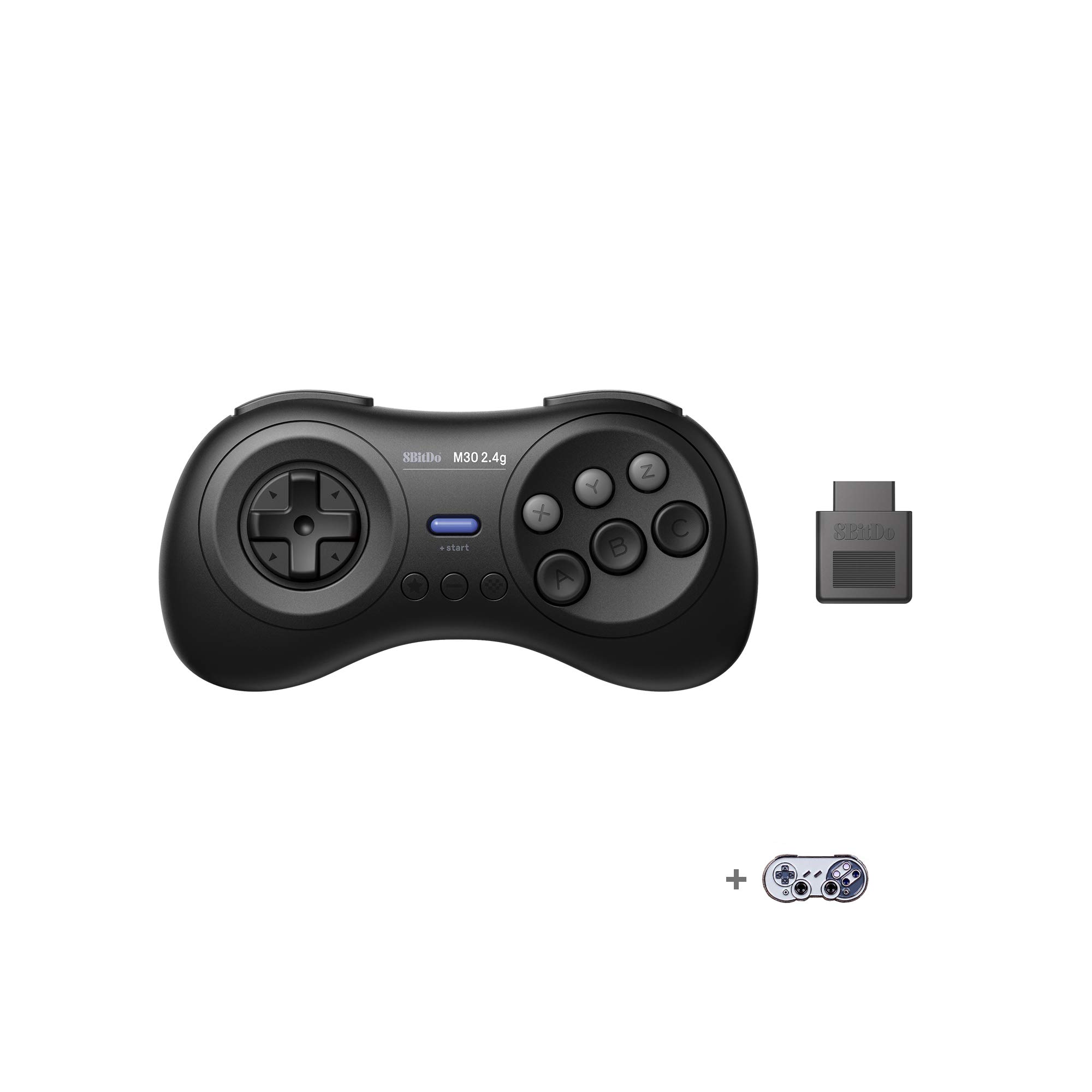 

Бездротовий геймпад 8BitDo M30 для Mega Drive Black 2.4G [Mega Drive/SWITCH (провідний) контролер] чорний