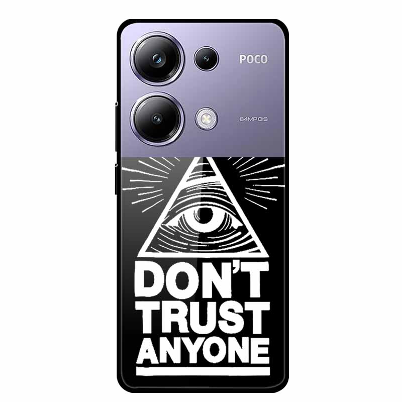 Painting Cover For Poco M6 Pro GlassTempered Glass Case Hard Back Shield for Xiaomi Poco M 6 Pro 6.67" Colourful Phone Fundas