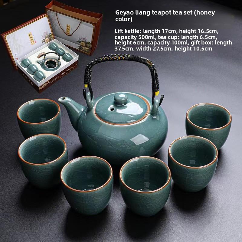 Kung Fu Tea Set Gift Box Set with Handle and Teapot