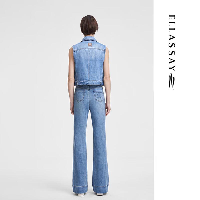 ELLASSAY Women's Spring Cotton Denim Workwear Vest