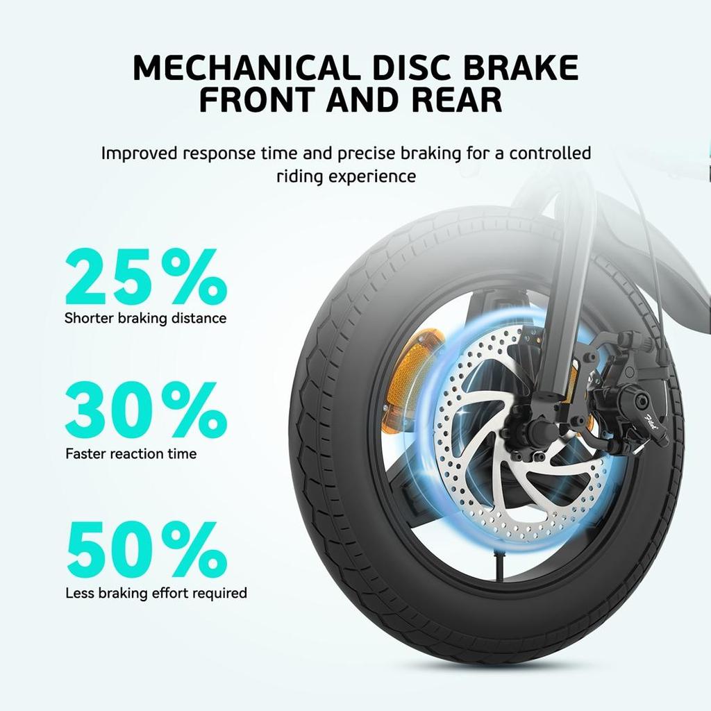 Electric Bicycle Foldable ESKUTE F100 250W Motor City Electric Bike Top Speed 25Km/h 36V 9AH Range 60Km Load 120Kg