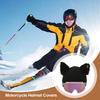 New Cute Cat Ears Ski Headgear Cover Double board Men Women Single Board black Plush Helmet Head Cover Outdoor Warm Protection