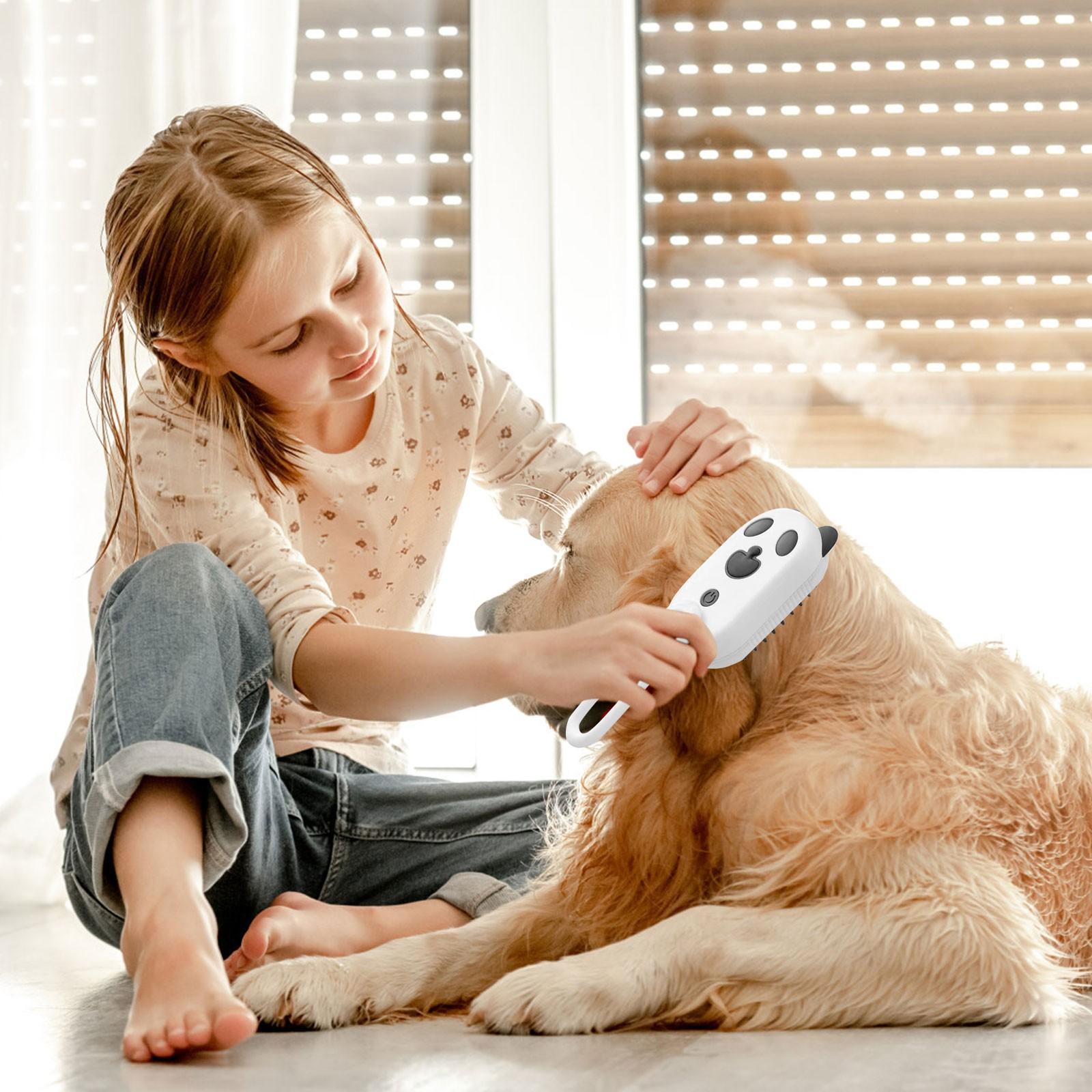 

Паровая щетка для груминга домашних животных, используется для массажа и чистки шерсти домашних животных белый