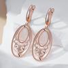 Unique Flower Ethnic Bridal Pendant Earrings For Women Fashion  Rose Gold High Quality Daily Fine Boho Jewelry