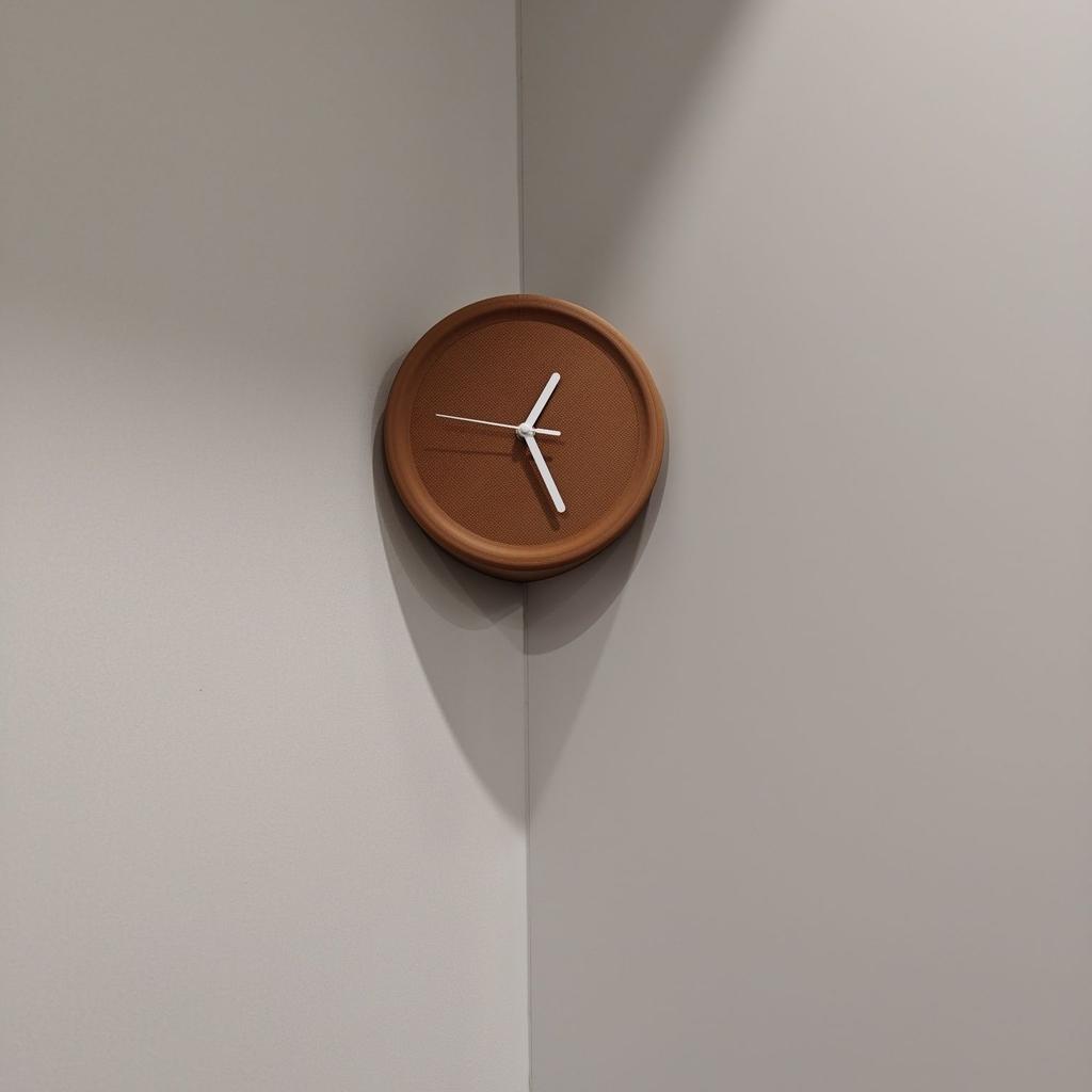 BEPAN Decorative Clock No Punching Inner and Outer Corners Living Room Simple Silent Wall Clock Sense of Technology Art Decoration