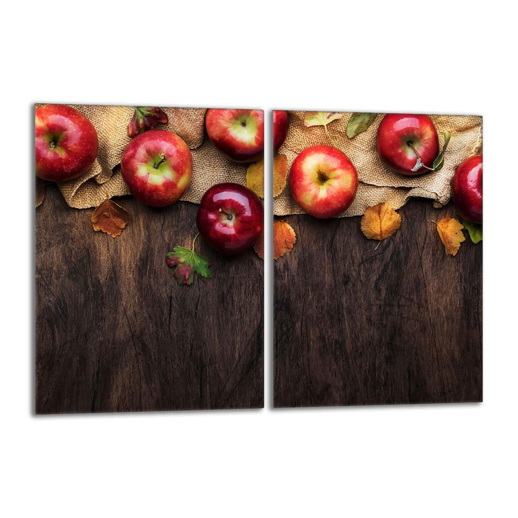 Szklana płyta ochronna na kuchenkę 2x40x52 Jabłka