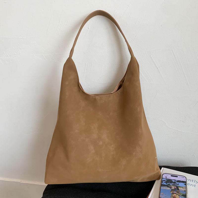 Retro bag women's large-capacity new autumn and winter versatile simple shoulder mother and child bag commuter tote bag