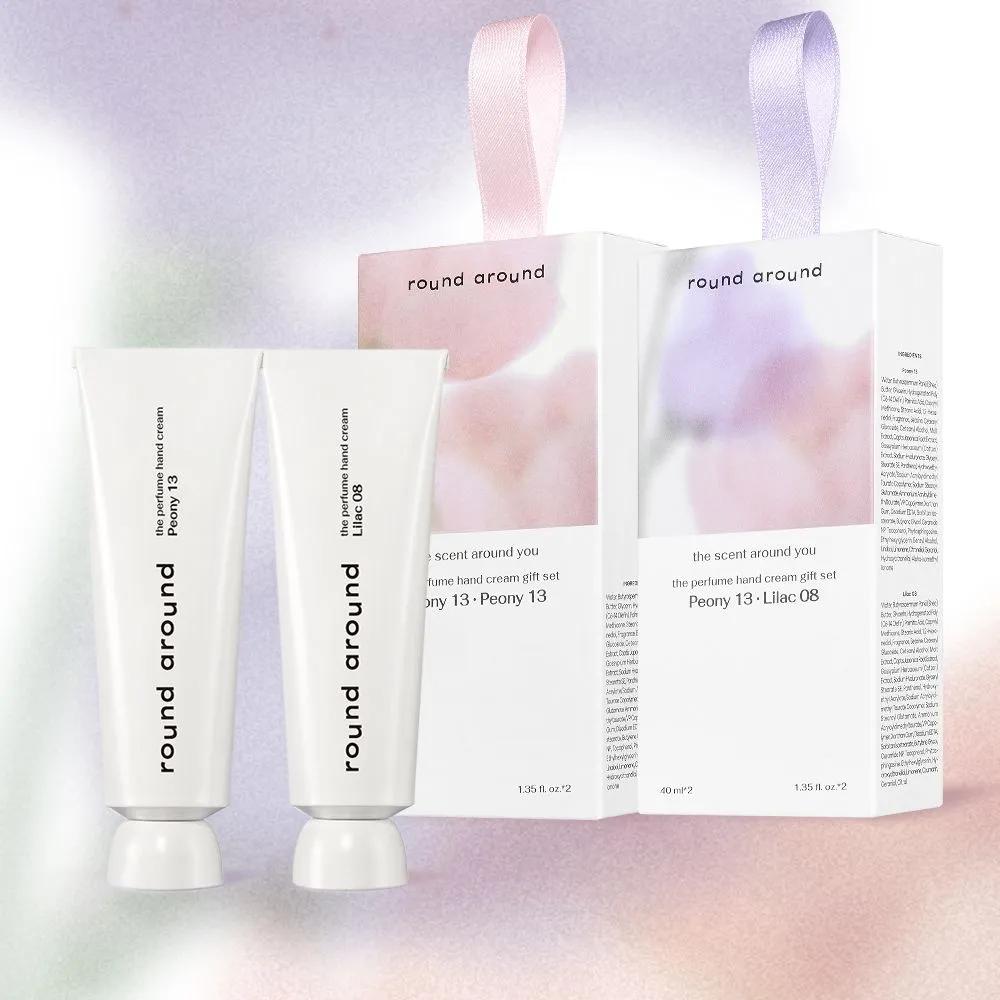 

ROUND A ROUND The Perfume Hand Cream 40ml+40ml Gift Set Peony 40ml + Lilac 40ml