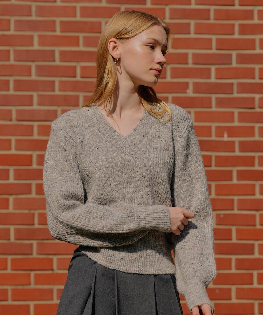 YUPPE V Cashmere Knit_Gray