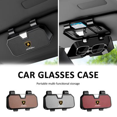 New Car Sun Visor Glasses Clip Pressing Switch Eyeglasses Holder Auto Headrest For Lamborghini Urus Huracan Aventador Premium