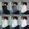 Summer Ice Silk Thin Breathable Sunscreen Face Mask An-ti UV Balaclava Face Neck Cover Hiking Cycling Camping Scarf Wrap Bandana