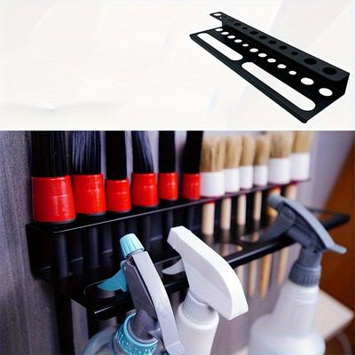 Wall-Mounted Car Detailing Brush Holder - Durable Metal Organizer For Spray Bottles & Cleaning Tools