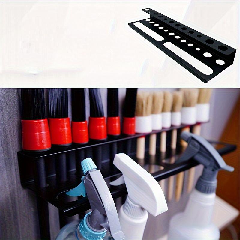 Wall-Mounted Car Detailing Brush Holder - Durable Metal Organizer For Spray Bottles & Cleaning Tools