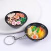 Japanese Ramen Keychain: Large Seafood Noodle Bowl Pendant and Claw Machine Toy
