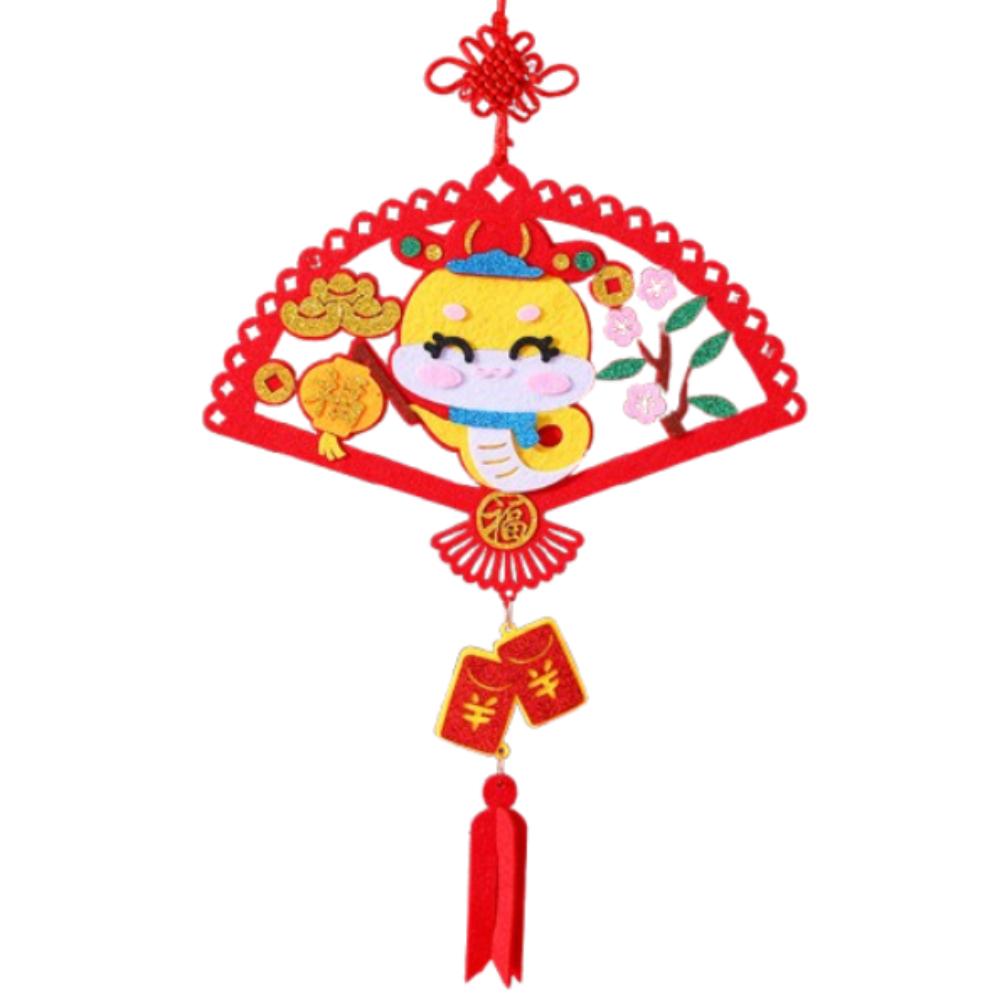Traditional 2025 New Year Lucky Pendant DIY Toy Spring Festival Supplies  Home New Year Decoration