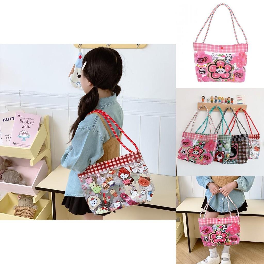 Hello Kitty Pvc Beach Bag For Kids Lightweight Cartoon Travel Organizer For Children