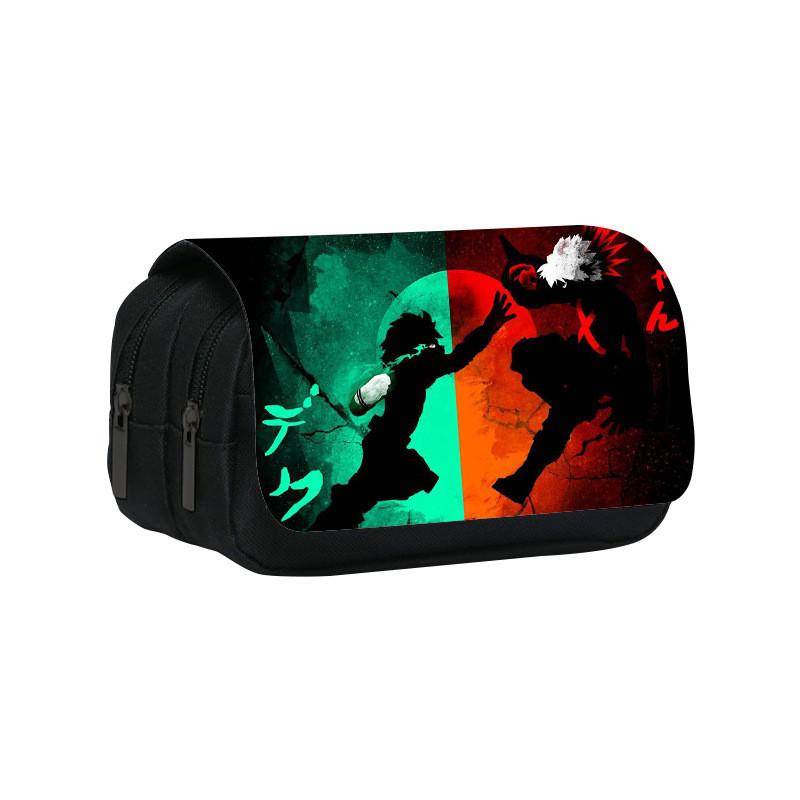My Hero Academia Double Layer Pencil Case With Nylon Material For Students And Kids