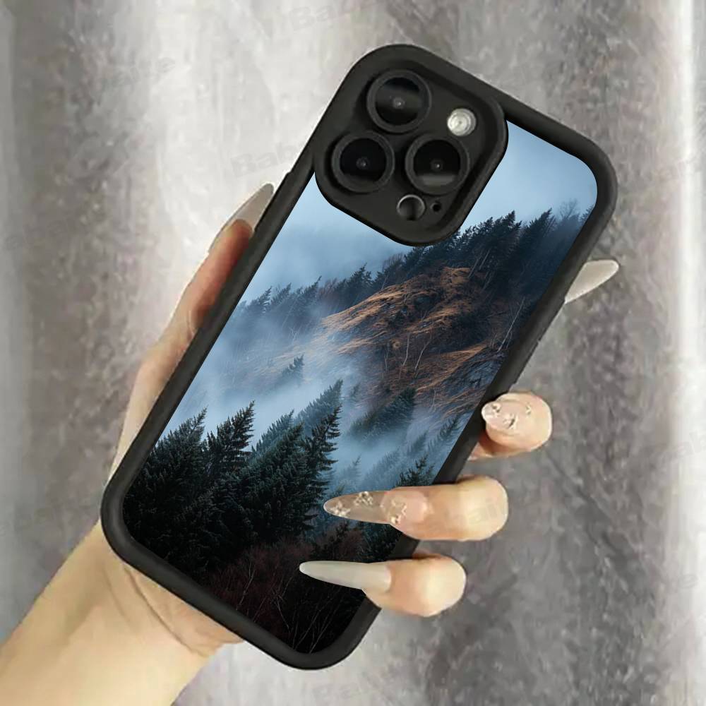 Mountain Forest Phone Case For IPhone 17 16 15 13 11 12 14 Pro Max Plus Silicone Cover Shell