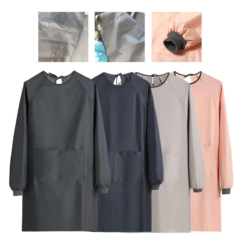 Long Sleeves Pet Grooming Apron Anti Hair Waterproof Hairdressing Smock