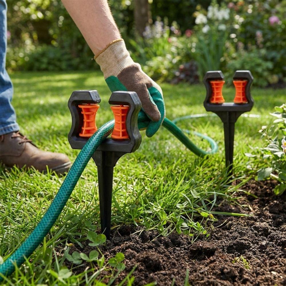 2Pcs Anti-Kink Garden Hose Guide Stake Ground Spike Lawn Hose Holder  Outdoor Garden