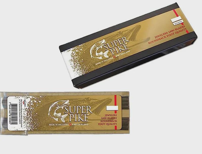 Swiss Imported Super Pike Metal Pattern 6/0 Curved Saw Blades, 12 Fine-Tooth Blades Per Pack
