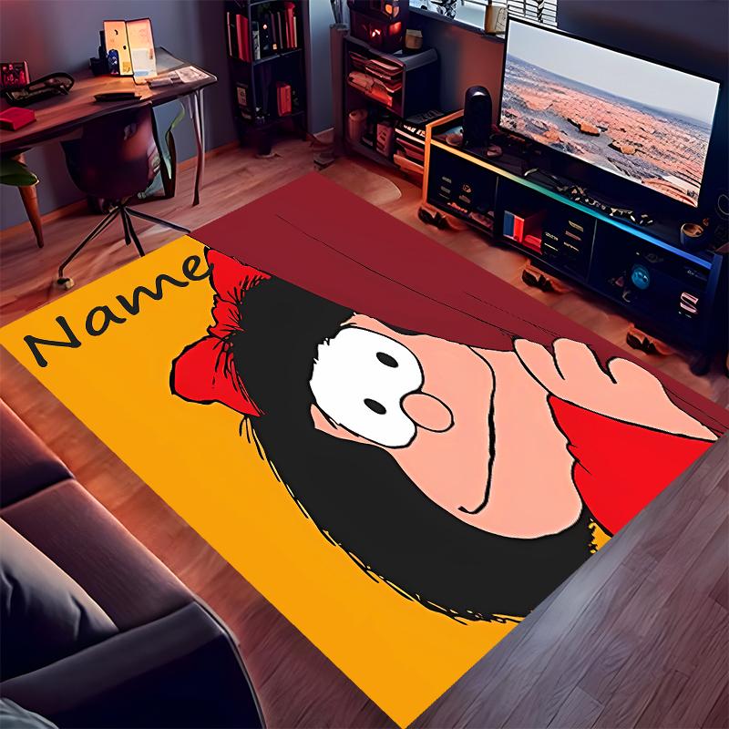 Custom Personalization Mafalda Print Area Rug - Soft, Washable Non-Slip Indoor Mat,Living Room,Home&Office Decorative Rug