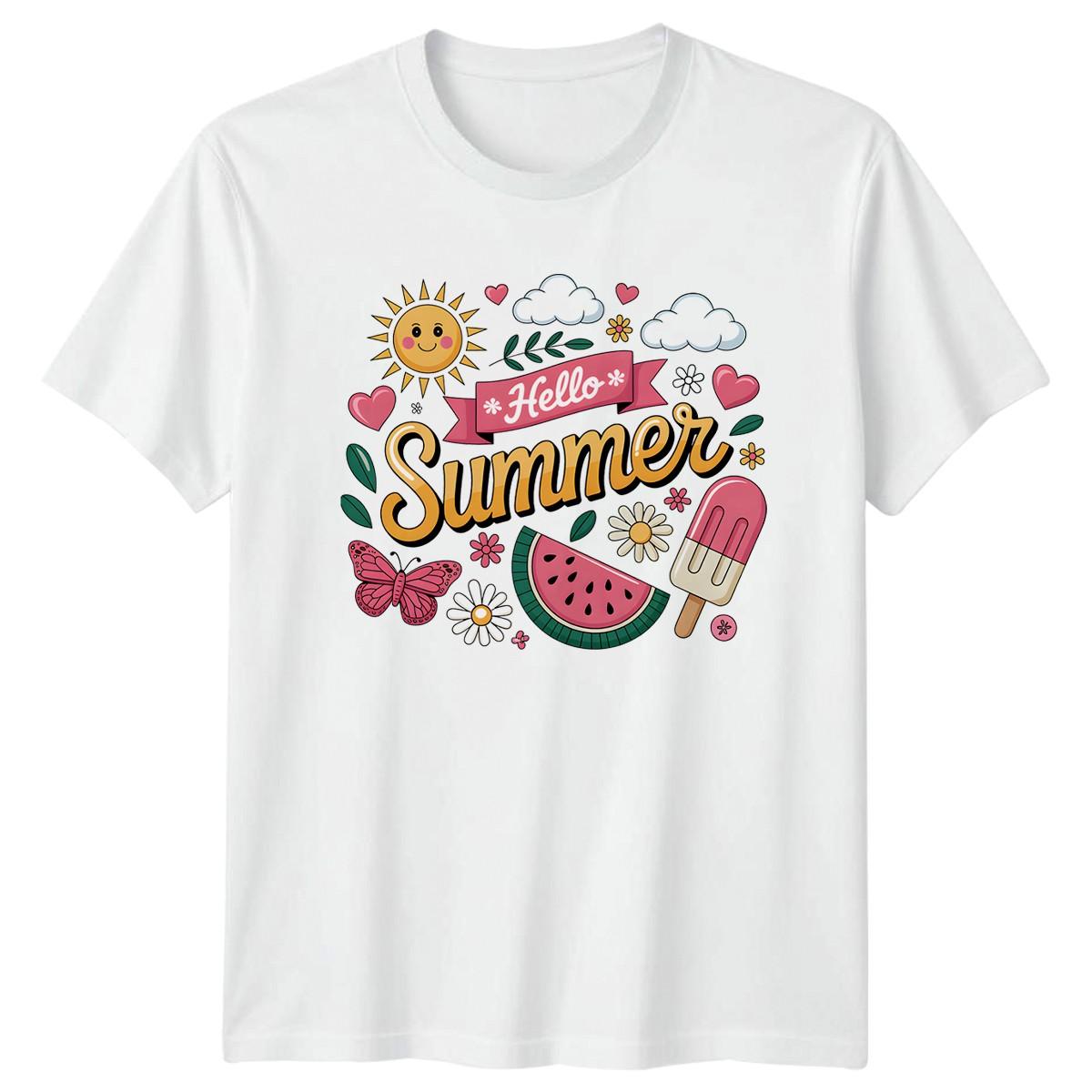 Hello Summer T-Shirt Beach Holiday Summer Summer Holiday Gift For Him And Her M