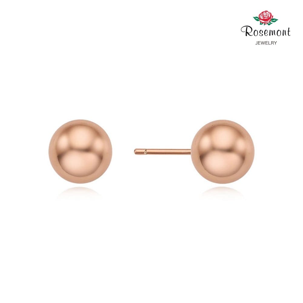 [Rosemont] Silver Earrings (8mm) Rc0157