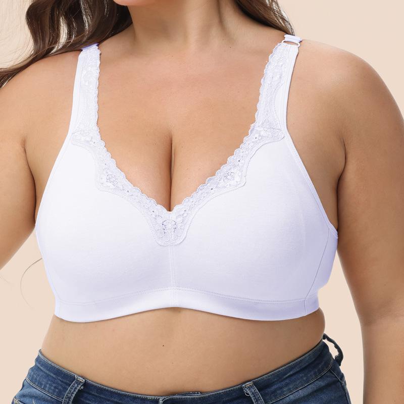 Nude Full Cup Plus Size Bra Fat Girl Lace Comfortable Underwear