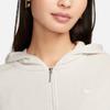 Nike Solid Color Hooded Zip-Up Casual Long Sleeve Sweatshirt Women Tops Sail-White FN2420-104