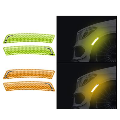 2 peças de adesivo refletivo de roda TPE adesivo de advertência segurança refletor tiras adesivo tiras ajuste universal carro caminhão motocicleta