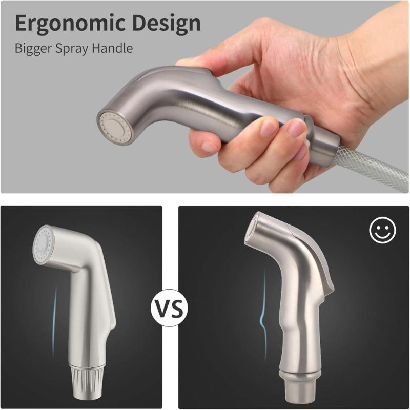 Upgraded Kitchens Sink Sprayer Replacement Handle with Ergonomic Designs & Pressure Nozzle for Efficient Cleaning