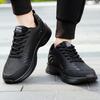 Fashion Running Shoes Men Big Size Casual Outdoor Flat Comfortable Walking Leather Tennis Shoes Lace-up Cheap Sneakers Man