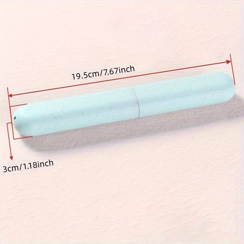 High-Quality Wheat Straw Toothbrush Case - Portable, Formaldehyde-Free Travel Toothbrush Storage Box for Personal Care