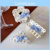 Cute Floral Hair Claw Clip For Girls Beautiful Acetate Bowknot Style Perfect For Summer