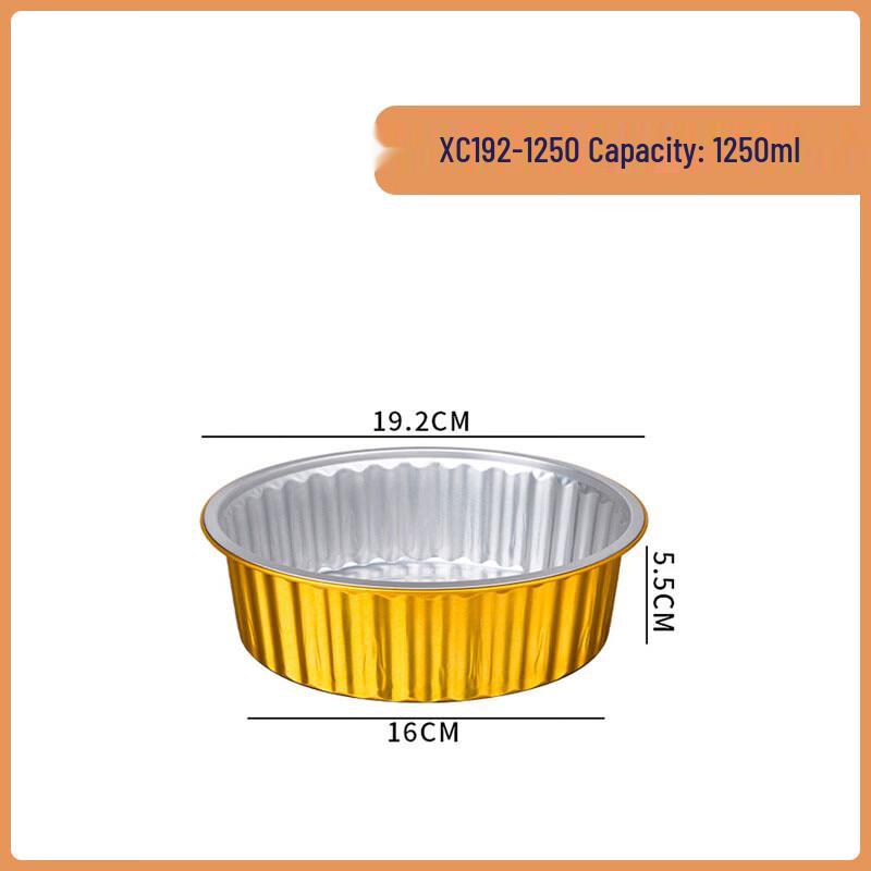 Lygil Round Gold Foil Disposable Food Containers