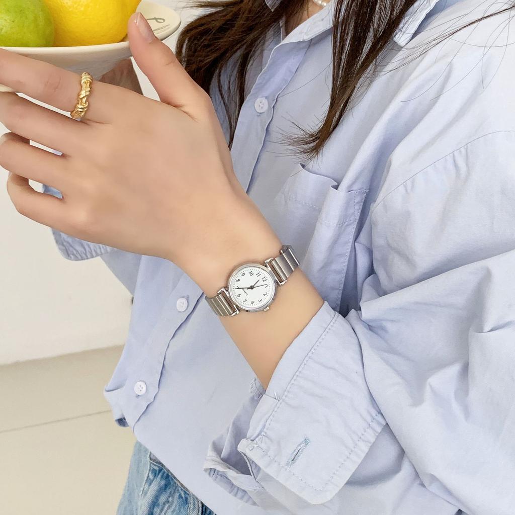 Steel Belt Small Niche High-End Watch Simple Student Steel Belt Quartz Watch Waterproof Women'S Watch