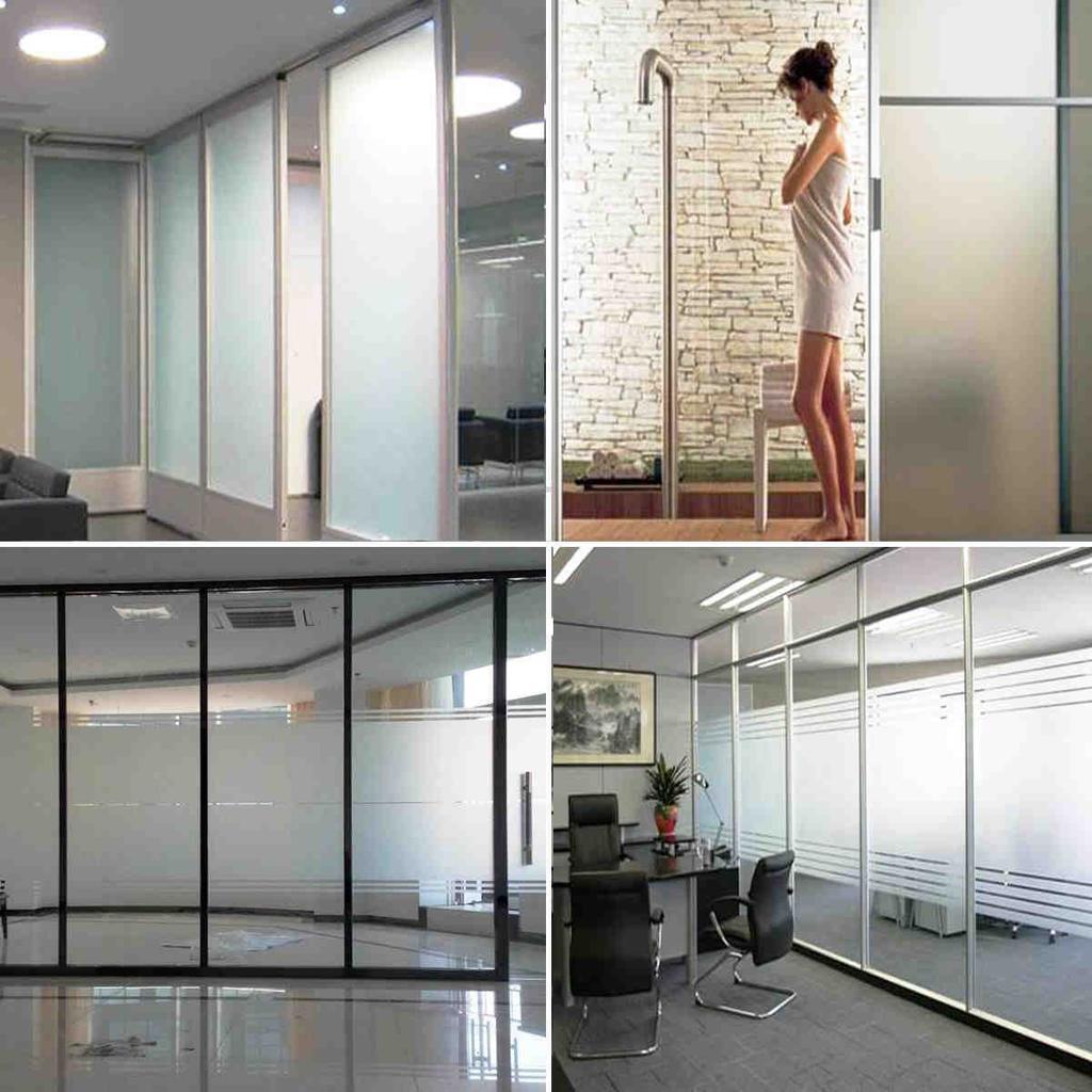 60x200cm Privacy Frosted Window Tint Glass Self Adhesive Tinted Film Home Office