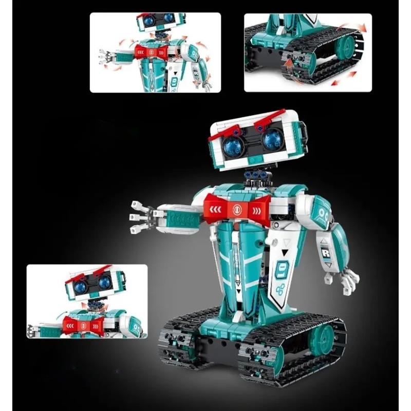 Construction Blocks Robot Controlled Model 3-in-1 Tank Dinosaur 698 Elements