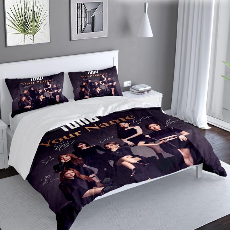 Custom Name 3PCS Kpop idle Colorful Dreams Bedding Set,Including Duvet Cover And 2pcs Pillowcases Perfect for Bedroom,Dormitory,Fan Christmas gift
