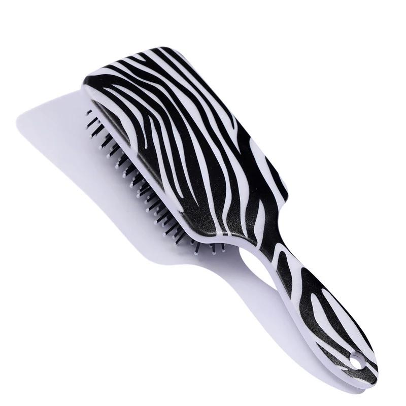 1 Pcs Home Leopard Air Cushion Combs Salon Women Scalp Massage Comb Handle Wide Teeth Hair Brush Anti-static