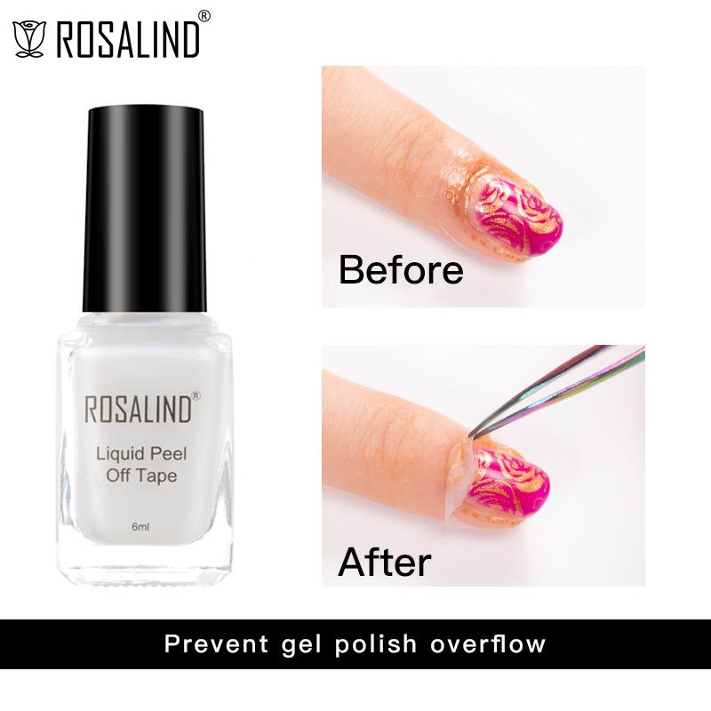 

ROSALIND отклеивающаяся латексная жидкая лента защищает лак для ногтей от перелива, латексный быстросохнущий гель, инструмент для ухода за кожей с пинцетом Liquid peel off tape