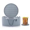 Silicone Coaster with Stand, 6-piece Set, Suitable for Desktop Protection Pads and Office Desks, Coaster Set, for Home Decoratio