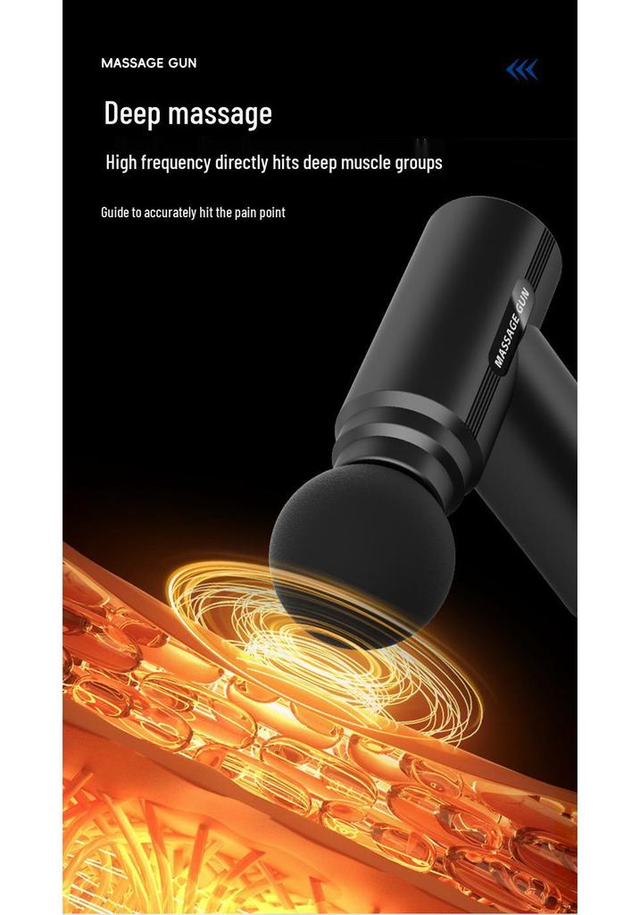 Portable Rechargeable Fascia Gun Massager: Adjustable Impact for Neck and Muscle Relaxation