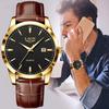 Classic Men's Watch Quartz Leather Strap Waterproof Man Wristwatches Business Casual Watches for Men Relogios Masculino+BOX