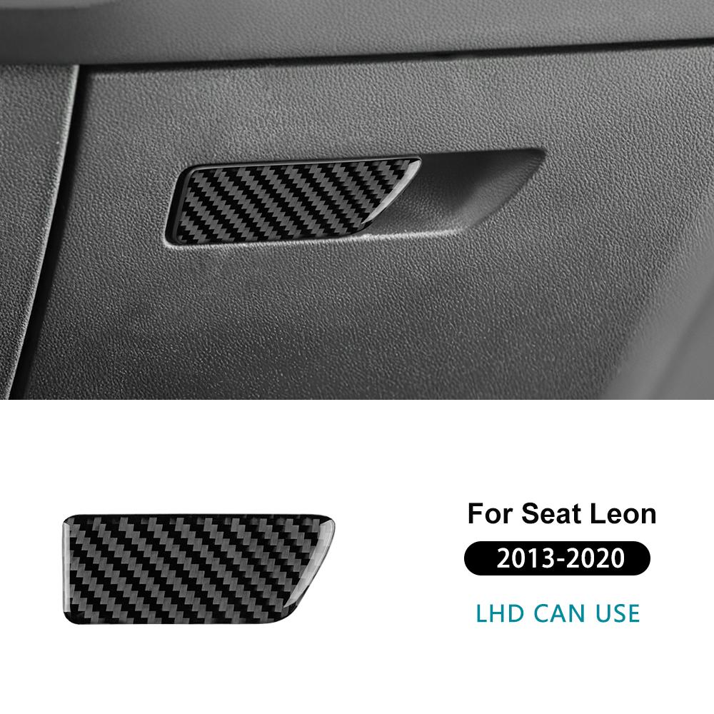 

Real Soft Carbon Fiber Sticker For Seat Leon MK3 2013 2014 2015 2016 2017 2018 2019 2020 LHD RHD Car Front Passenger Box Switch